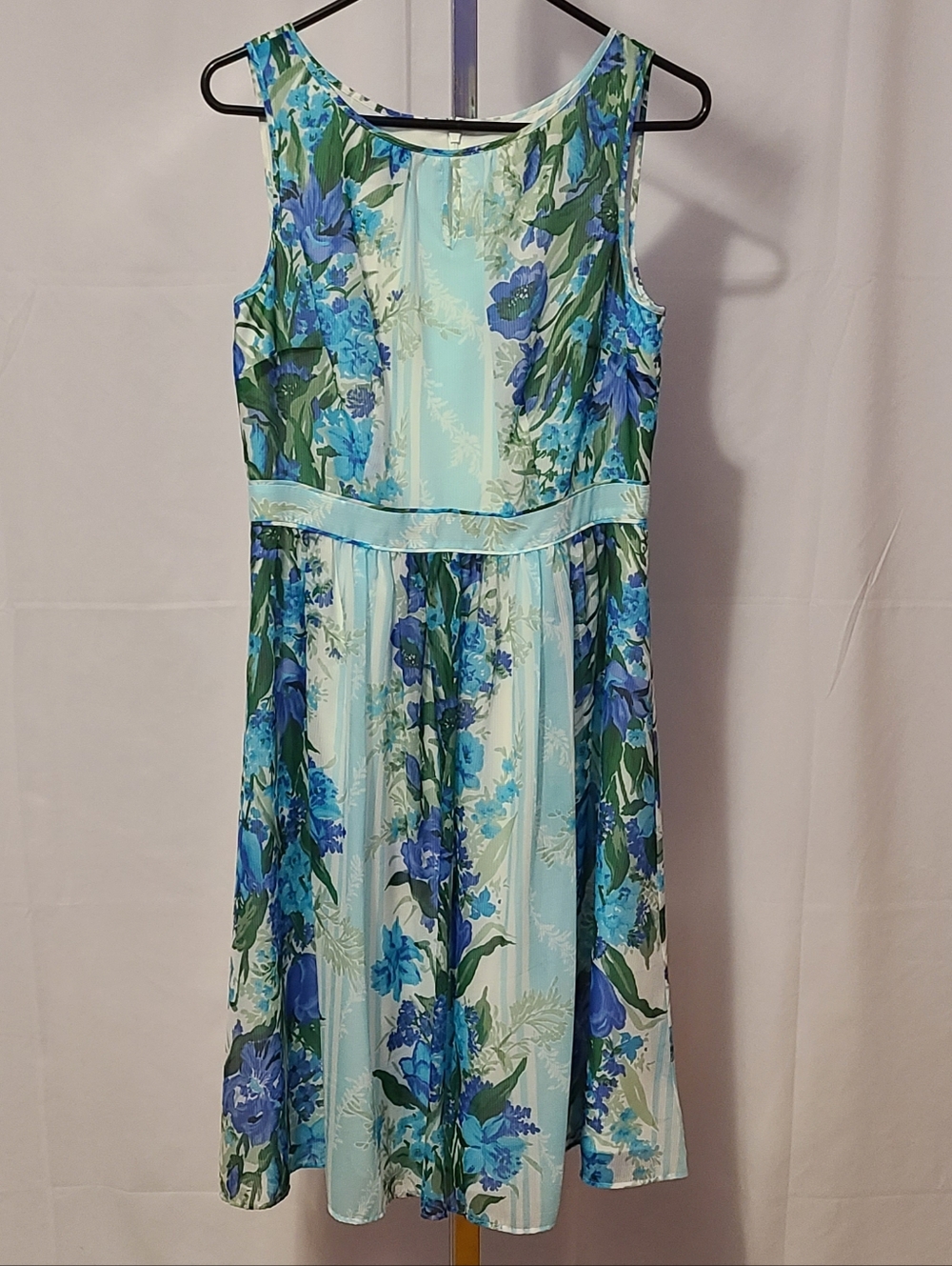 Talbots Floral Blue/Green Dress